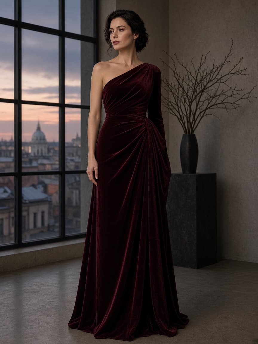 Chernivtsi Velvet Evening Gown