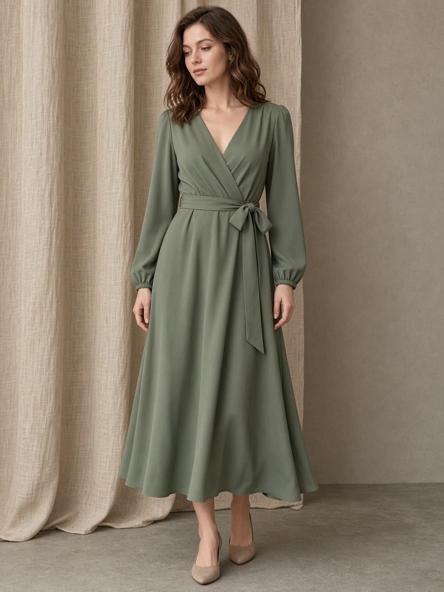 Dnipro Wrap Midi Dress