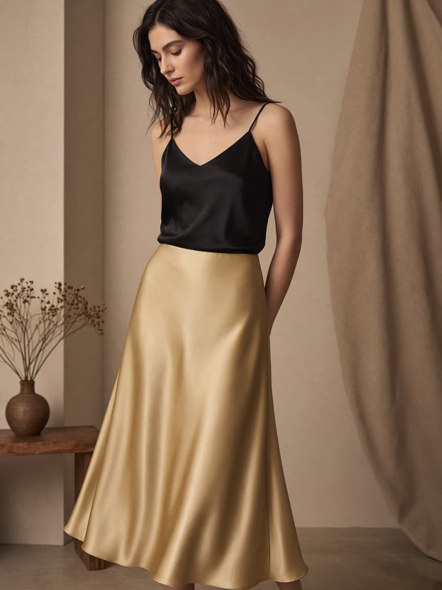Vinnytsia Bias Satin Skirt